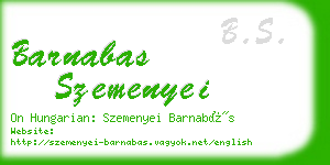 barnabas szemenyei business card